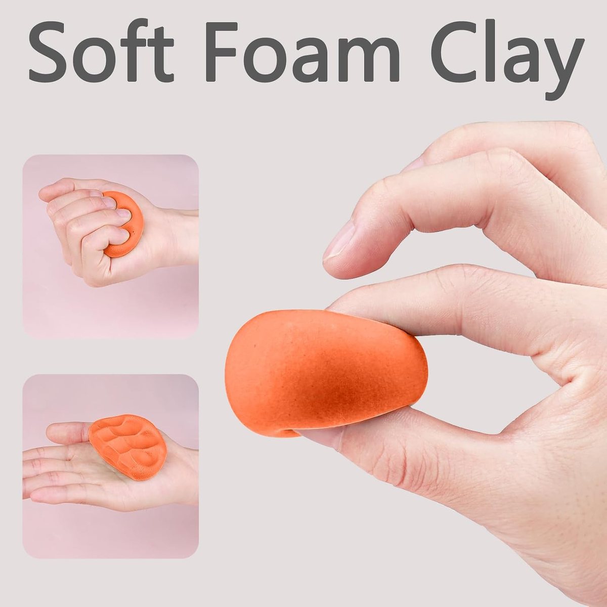 Orange Air Dry Clay, 1.1 lb, view 3